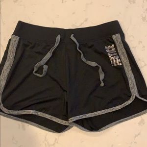 Justice active black shorts!